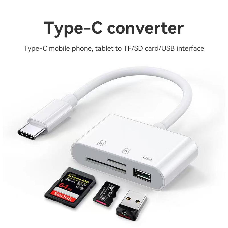 USB Type C Card Reader To SD TF USB Connection Smart Memory Card Reader Adapter For Macbook Cell Phone Samsung Huawei Samsung