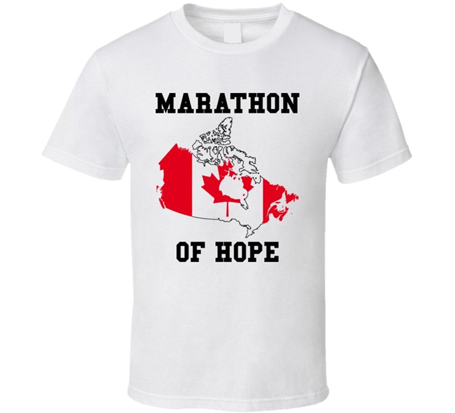 

Fashion Canada Men T-Shirt Bandit Terry Fox Marathoner of Hope Cotton O-Neck T Shirt S