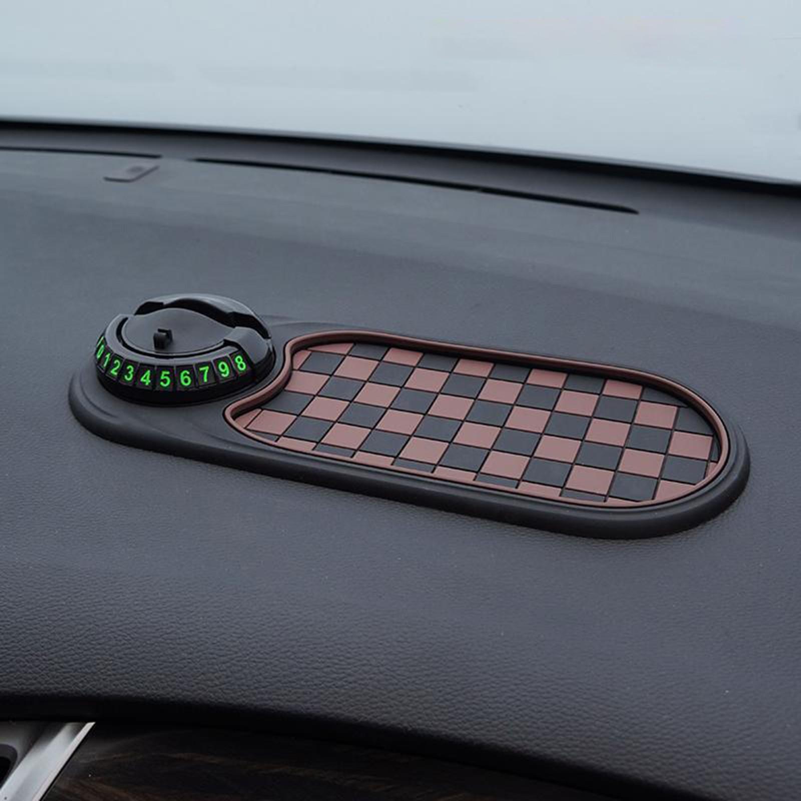 

Car Pad Multifunctional Mobile Phone Holder, Car Navigation Sunglasses Holder, Parking Sign Central Control Storage Rack One Size