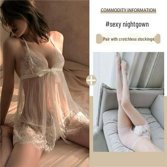Ultra Short Lace Camisole Nightgown - Sexy Summer Lingerie for Women