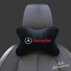 CDR4   Car Seat Head Neck Rest Cushion Headrest Pillow Seat Belt Pad Embroidery For Mercedes Benz W204 W212 C180 GLK300 CLS CLK Sticker