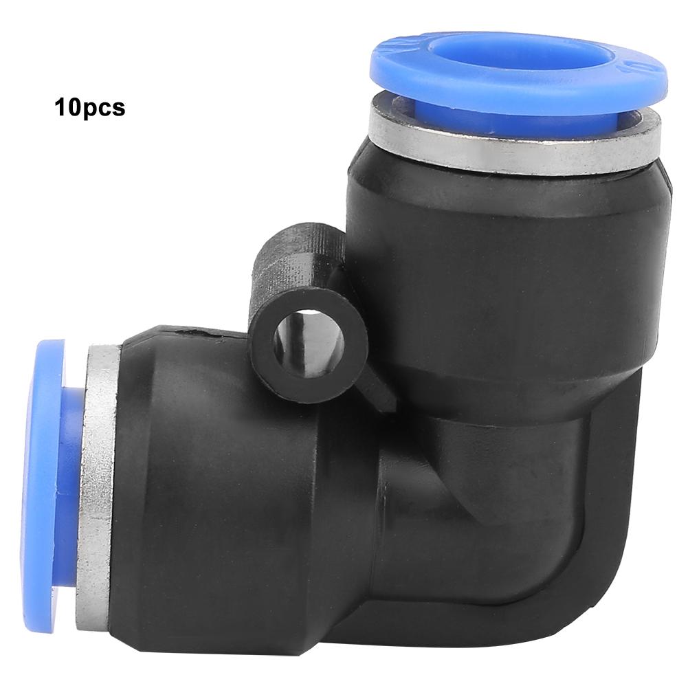 10 Stück Kunststoff Gleichschenkliger Winkel Schnellkupplung Pneumatik Luftschlauch Rohr Push-Fit PV 12 (12 mm)