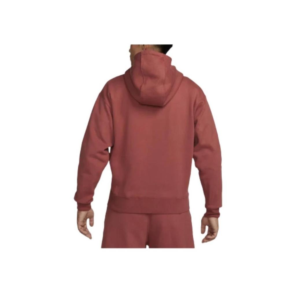 Nike Solid Color Drawstring Hoodie Pullover Men Tops Red DA0316-691