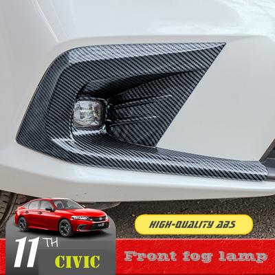Für Honda Civic 11th Gen 2022 2023 Auto Styling Vorne Hinten Foglight Augenbraue Augenlid Abdeckung Trim Vorne Schwanz Stoßfänger nebel Licht