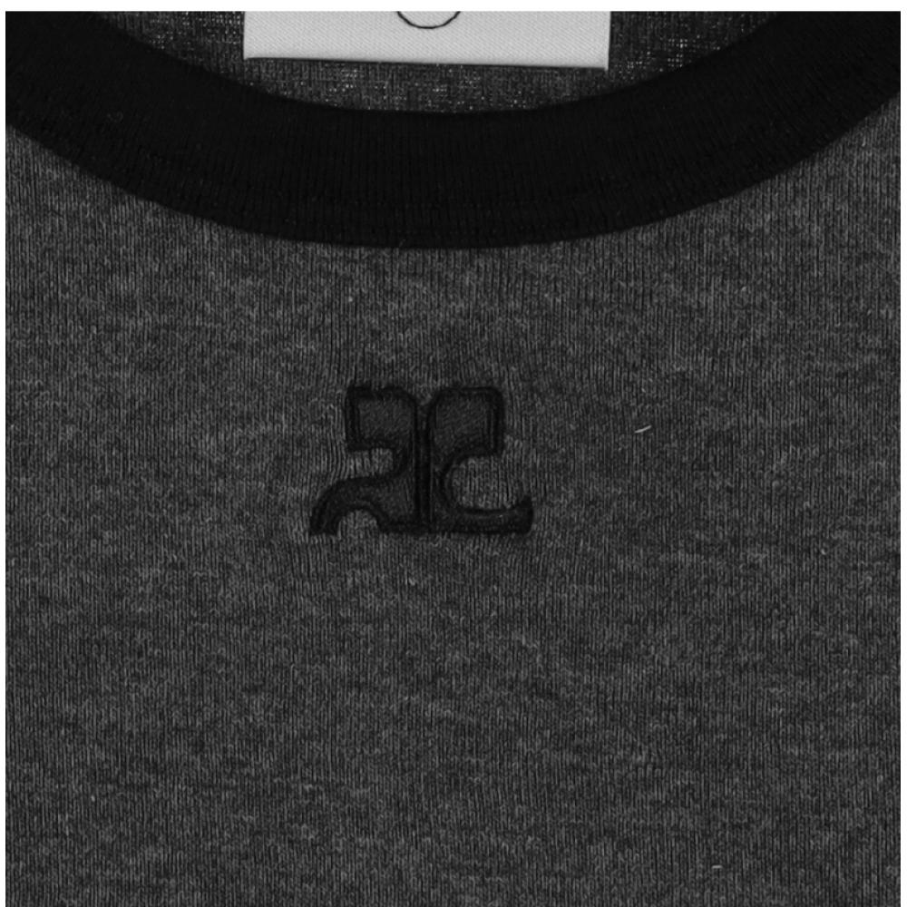 Courage 324jtS017 JS0166 B115 Logo ContraSt Women S Short Sleeve Tee