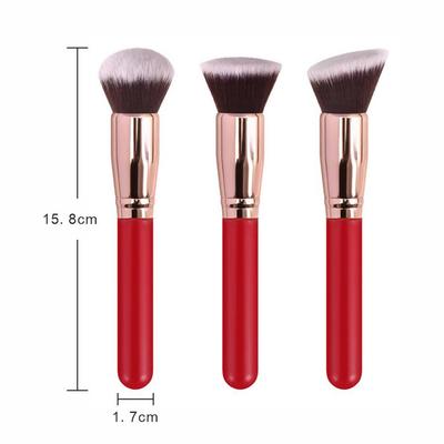 Beauty-Tool-Set: Rouge-, Kontur-, Puder- und Foundation-Make-up-Pinsel