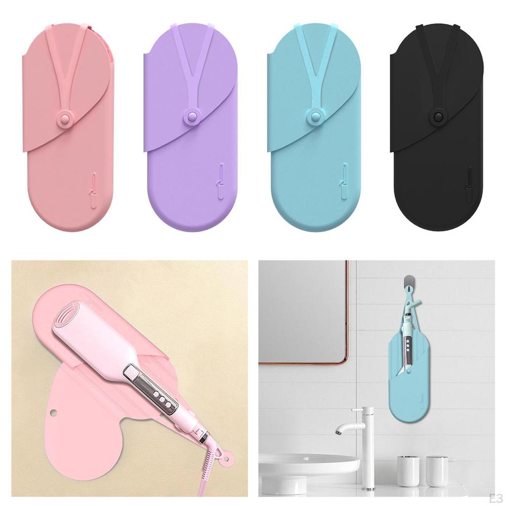 Silicone Heat Resistant Holder Pouch ,2 In 1 ,Heat Mat Hair Tools Bag Straightener