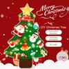 DIY Felt Christmas Tree with 21 Ornaments for Toddlers Kids Home Wall Door Hanging Christmas Craft Kit with String Lights for Xmas Party Supplies