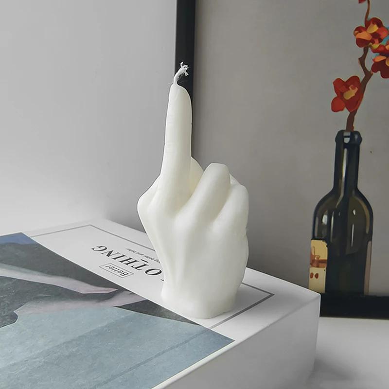 Funny Quirky Middle Finger Scented Candles - Creative Gesture Candle | Unique Gift Home Decor Ornament