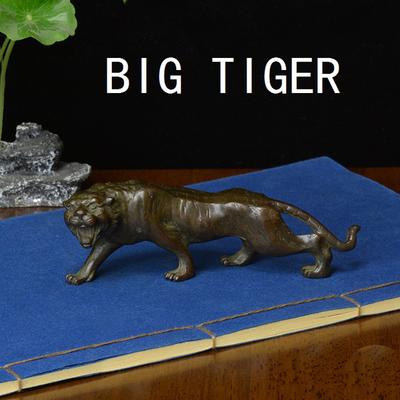 Statua Tigre Grande Antica Vintage Ornamento da Tavolo Portafortuna Decorazione Feng Shui per la Casa Artigianato Accessori Figurine di Animali in Metallo Pesante