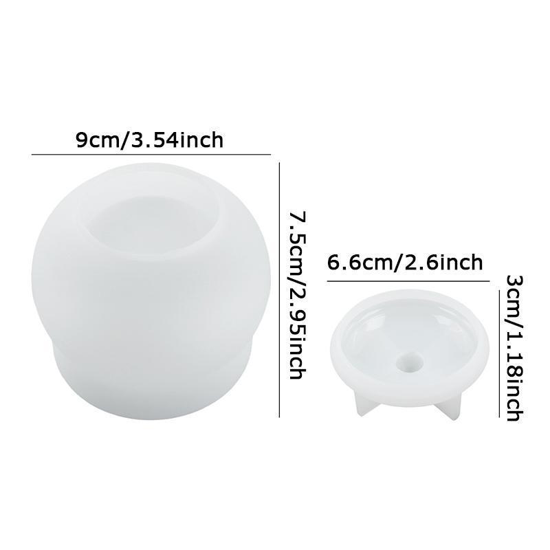 WTEMPO Silicone Jar with Lid Making Mold Epoxy Resin Casting Mold Creative DIY Storage Box Making Mold Home Decoration Festive Handcrafts Making Mold