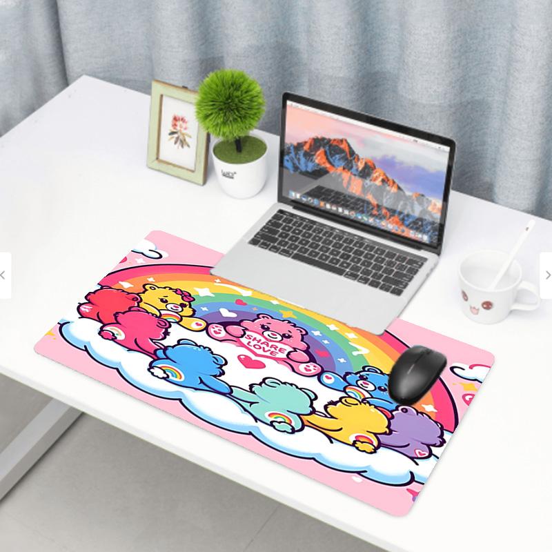 Care Bears Print Mouse Pad, Anti‑Slip Desktop keyboard Mat, for PC Laptop Gaming Working Daily Use, Cool Festival Surprise Gift