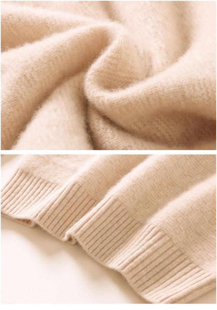 Women's Cashmere Half-High Neck Long Sleeve Wool Sweater - Versatile, Warm, and Fashionable for Autumn/Winter