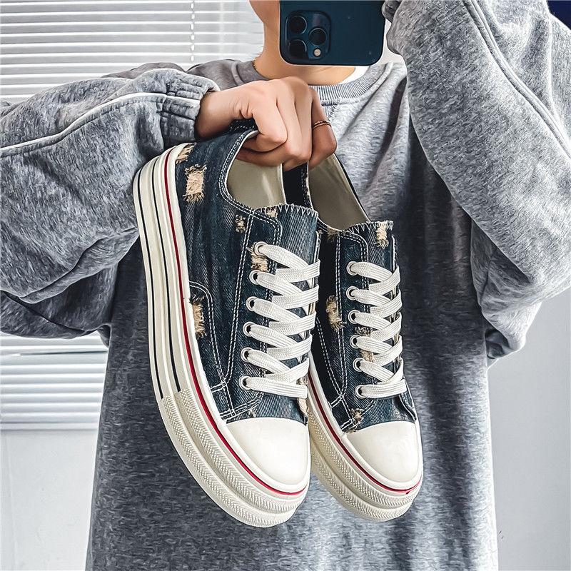 

Модные кроссовки парусиновые с круглым носком для молодых студентов, массивные мужские туфли, разноцветные, для взрослых, дышащие, рабочие, удобные, повседневные туфли для мужчин 44