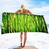 Bamboo Print Oversized Sand Free Beach Towel Women Summer Quick Dry Beach Towel Mens Microfiber Lightweight Travel Beach Towel