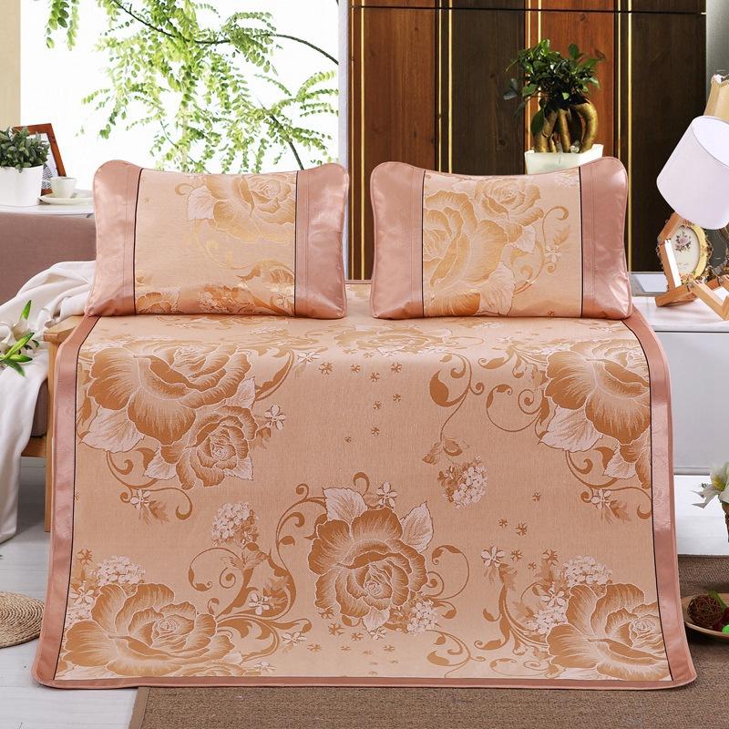 Ice Silk Cold Mat 3PCS Set Washable Foldable Soft Bedding Mat for Home Use in Summer Winter