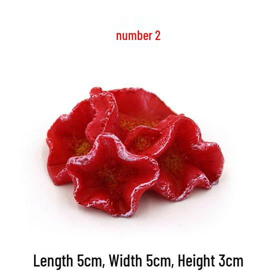 Coral Reef Marine Fish Tank Decoration Set: Starfish and Coral Resin Ornaments
