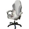 Gaming Chair Cover - Stretchable Machine Washable Fabric Computer Chair Seat Slipcovers Fits Most Office/PC Chairs & Racing Style Seats,Gray