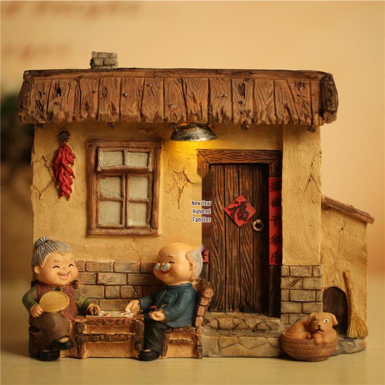  Ornamente cuplu în vârstă în stil Zakka japonez - Decor creativ pentru casă și cadouri de nuntă