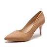 High Heeled Shoes with Pointed Toes and Thin Heels Versatile Suede Sole