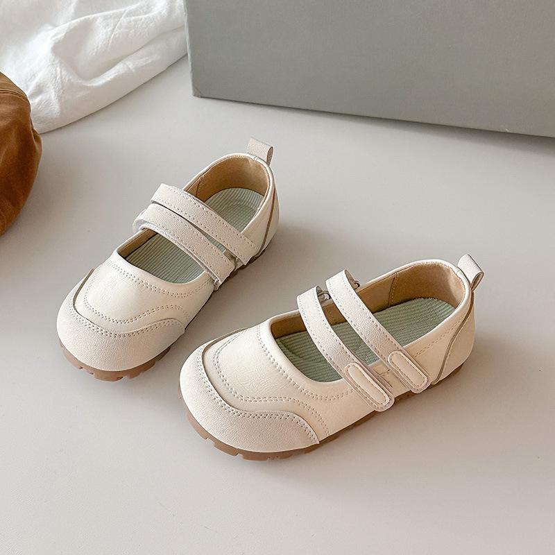 

New Fashion PU Leather Shoes Casual Classmate Girl Cute Lightweight Breathable Trendy Woven Mary Jane School Student Loafer 23