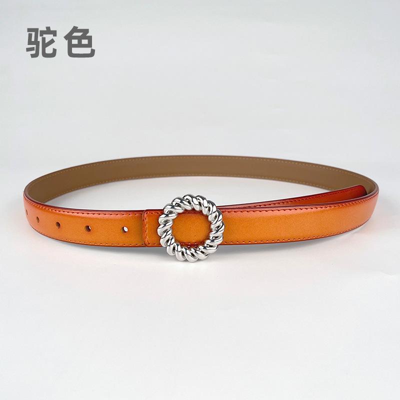 Leather Women'S Belt Cowhide Simple Match Casual Pants Jeans Decorative Women'S Belt