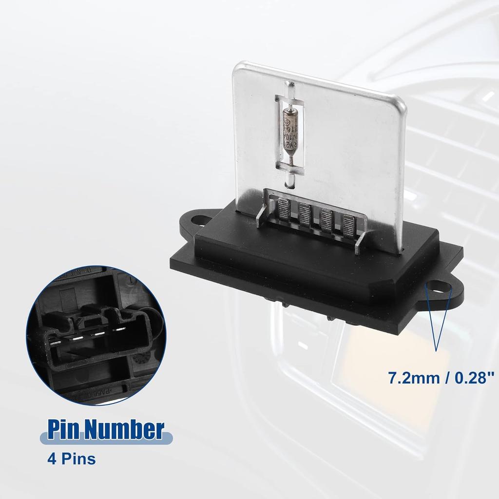 ACROPIX HVAC Blower Motor Resistor Replacement Fit for Nissan Cube - Pack of 1 Black Silver Tone White