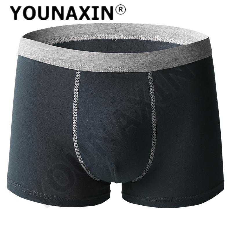 

Чоловічі боксери великого розміру, бавовняні, підліткові, із середньою посадкою, сексуальні однотонні труси, дихаючі шорти L XL 2XL 3XL 4XL 5XL 6XL 6XL темно-сірий колір
