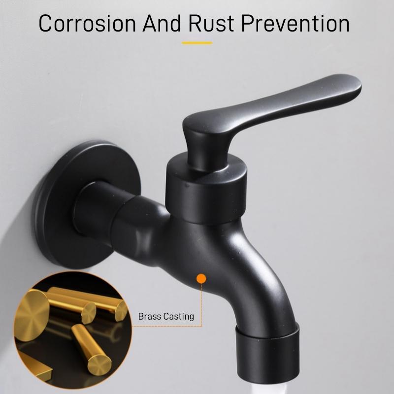 Black Mop Pool Faucet Washing Machine Faucet Fully Automatic Wholesale All Copper Extended Faucet