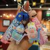 Creative Small Animal Shopping Cart Car Keychain Pendant Cartoon Doll Couple Pendant Exquisite Keychain