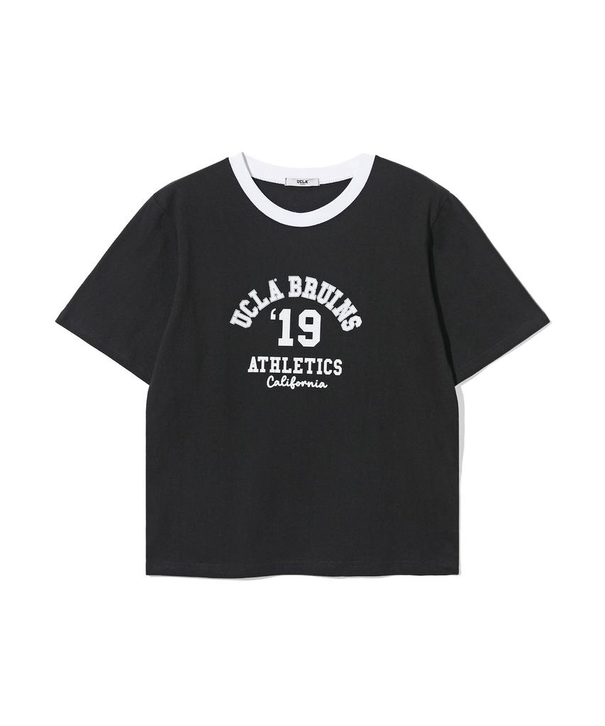 UCLA Women'S 19Ucla Ringer Color Block Short Sleeve T-Shirt [Black] (Uc6Stac)