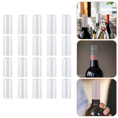 50 Pcs Bottle Sealing Film Cellar Capsules Decor Shrink Tops Glass Decorate Pvc Heat Bar Covers Transparent