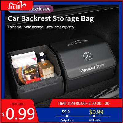 GLC GLB Foldable Car Trunk Organizer Box Storage Tidying Bag For Mercedes Benz AMG W168 W206 W220 W205 W211 W212 W201 W210 W203