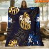 1pc Tropical Palm Print Blanket - Soft Flannel Suitable for All Seasons, Modern Monstera & Foliage Bedspread, Machine Washable Throw for Couch, Bed, -