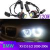For BMW X5 Series E53 3.0i 4.4i 4.6is 4.8is M54 M62 N62 2000-2006 120W LED Car Angel Eyes Marker Lights Bulbs Error Free