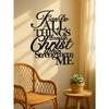 Wall Decor Christian Bible Verse Metal Sign Home Plaque Modern Black Gift