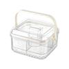 Portable Fruit Storage Bowl with Compartments and Lid