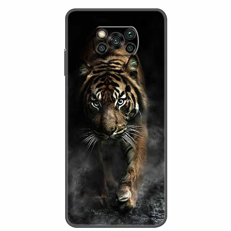 For Xiaomi Poco X3 Pro Case Animal Cat Wolf Soft TPU Phone Cases For Xiaomi Poco X3 NFC Silicone Cover PocoX3 X 3 X3Pro Cartoon