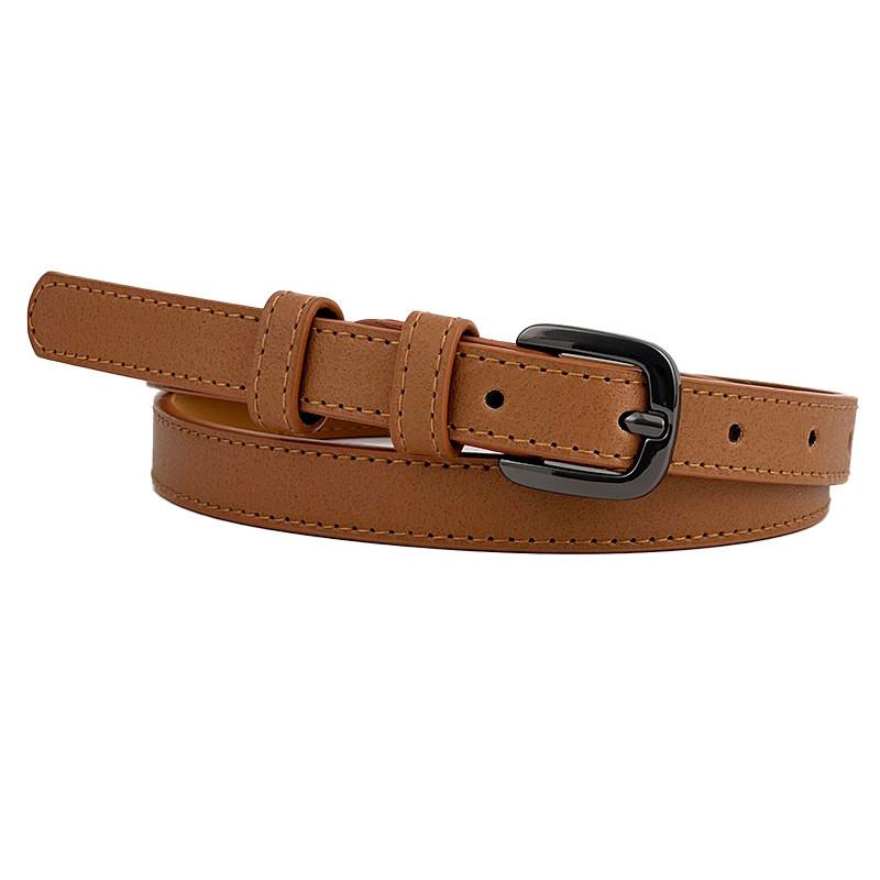 Womens Trendy Cowhide Belt With Alloy Buckle For Daily Office And Outfits Casual