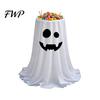 Large Candy Holder Halloween Ghost Bowl, Adjustable Height Holder, Trick or Spooky Party Decorations Treat Standing Storage Dish for Porch Lawn Garden