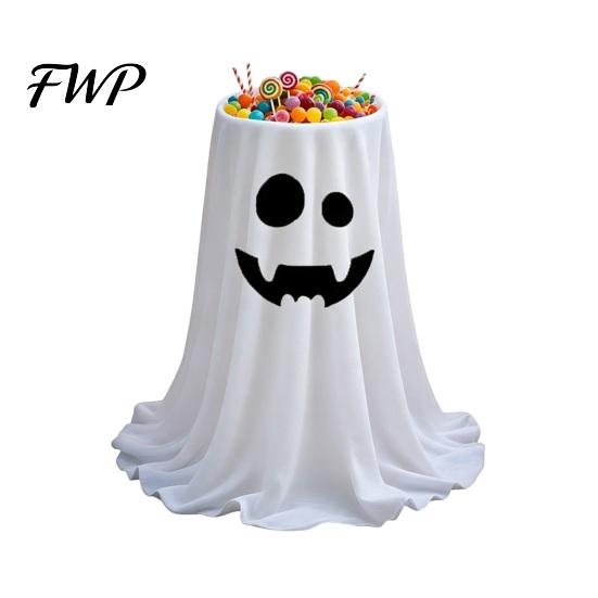 Large Candy Holder Halloween Ghost Bowl, Adjustable Height Holder, Trick or Spooky Party Decorations Treat Standing Storage Dish for Porch Lawn Garden