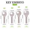 10Pcs Silver Color Metal Key Embryo Square Key Blank Fingerprint Lock Password Lock Electric Door Lock Blank