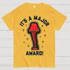 Men's A Christmas Story It’s a Major Award Leg Lamp Cotton Summer Casual Cool Loose T-Shirt