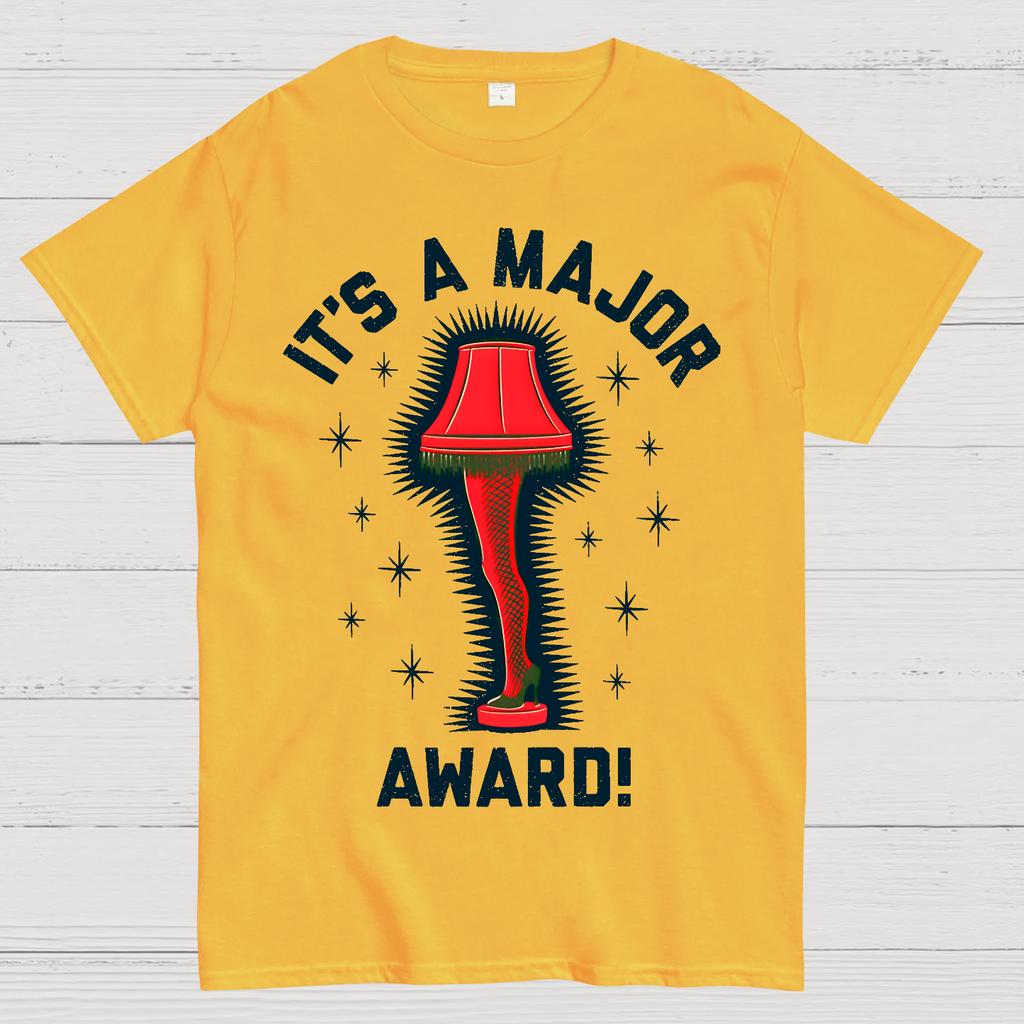 Men's A Christmas Story It’s a Major Award Leg Lamp Cotton Summer Casual Cool Loose T-Shirt