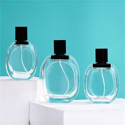 30/50/80ml Clear Glass Perfume Bottle, Empty Spray Atomizer with 15mm Neck, Portable Refillable Travel Container