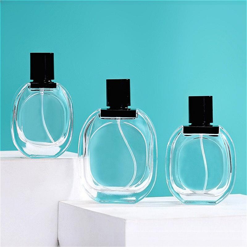 30/50/80ml Klare Glasparfümflasche, Leerer Sprühzerstäuber mit 15mm Hals, Tragbarer Nachfüllbarer Reisebehälter