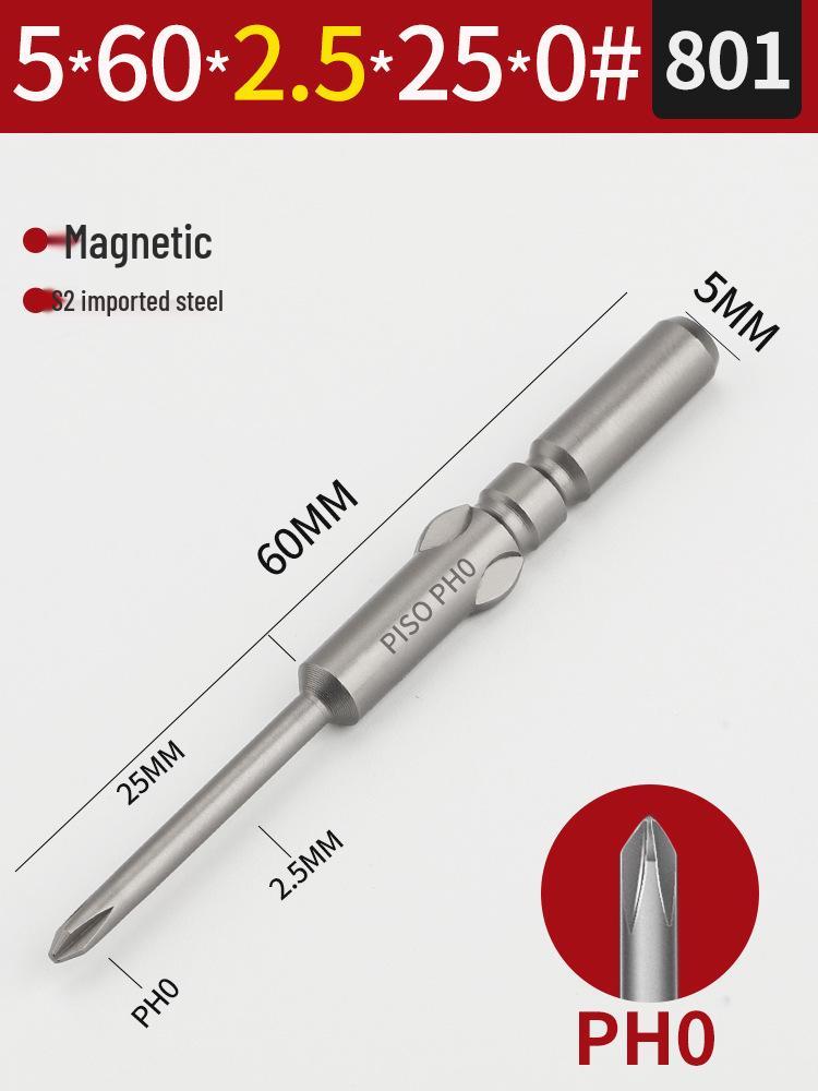 Imported S2 Steel 5mm Magnetic Electric Screwdriver Bits (801/800), 101-Piece Set