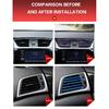 10Pcs Colorful Car Air Conditioner Vent Outlet Trim Decor Strips U Shape Moulding PVC  Colorful Shiny Car Trim Strips Decoration
