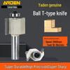 Taiwan Yaden T-Type Ball Bearing Edge Trimmer & Slotting Cutter for Woodworking