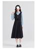 Women's French Retro Teacher Interview Two-Piece Long Dress - Autumn/Winter 2026 Collection